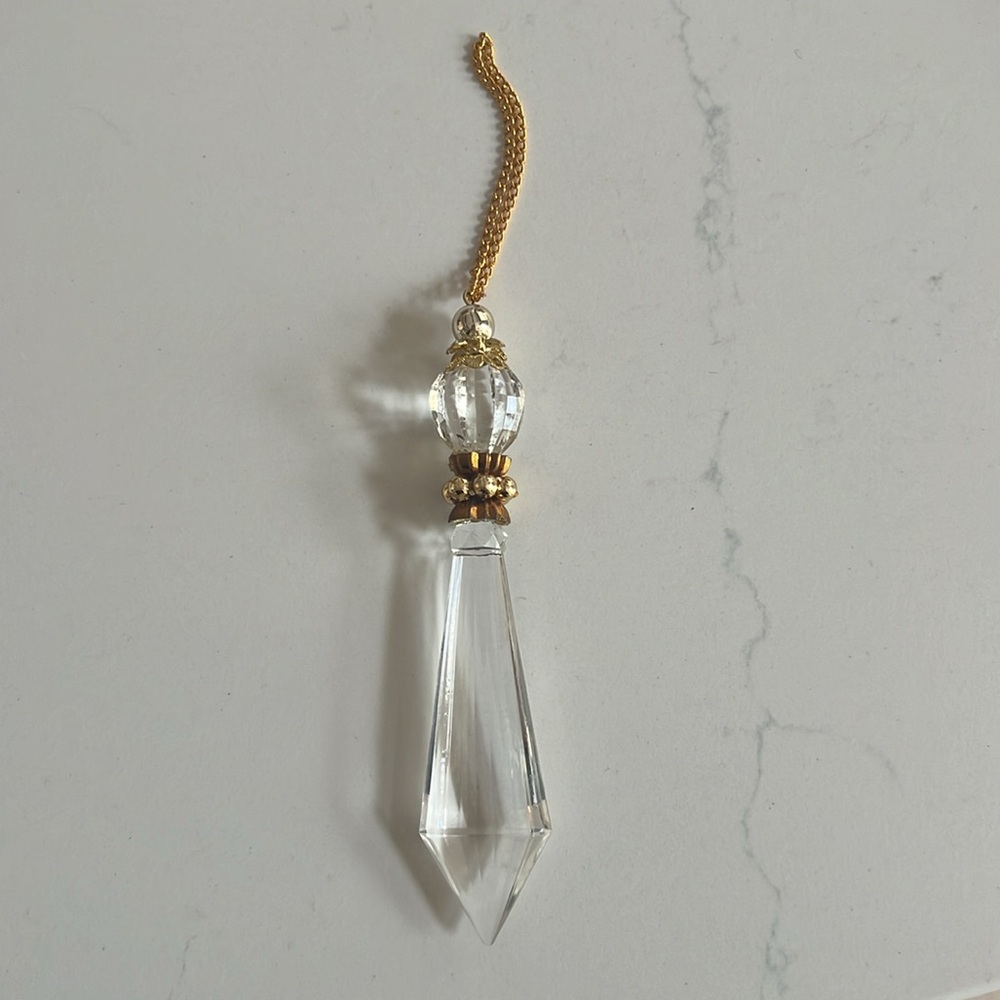 6 Vintage Crystal Ornaments